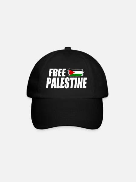 Free palestine - Baseballkappe - Schwarz/Schwarz