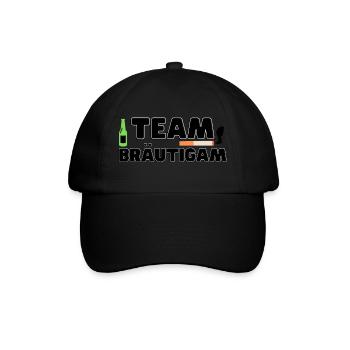 Team Bräutigam Feier Junggesellenabschied - Baseballkappe - Schwarz/Schwarz - Vorne