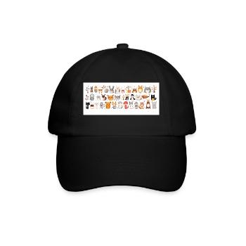 Cute little animals - Baseball Cap - black/black - Front