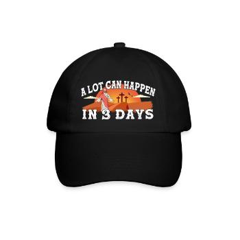 Beaucoup de choses peuvent se passer en 3 jours de croix du jour de Pâques - Casquette classique - noir/noir - Devant