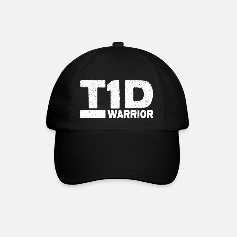 Guerrier T1D - Plaisir combatif pour diabétique de type 1 - Casquette classique - noir/noir