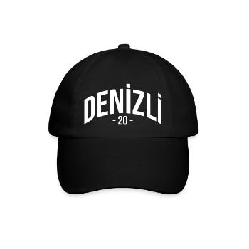 Denizli 20 Türkei Turkiye TR Geschenk Urlaub Türk - Baseballkappe - Schwarz/Schwarz - Vorne