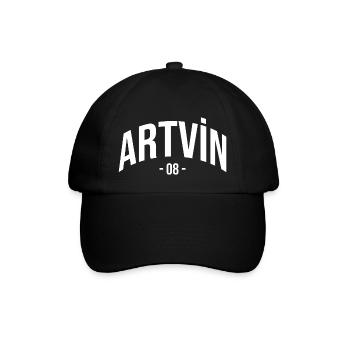 Artvin 08 Turkey Turkiye Gift Holiday Türk TR - Baseball Cap - black/black - Front
