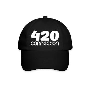 420 connection - Baseballkappe - Schwarz/Schwarz - Vorne
