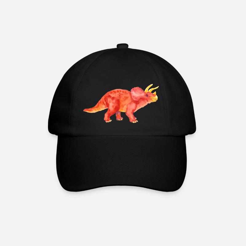 Triceratops - Baseballkappe - Schwarz/Schwarz