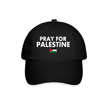 Pray for palestine - Baseballkappe - Schwarz/Schwarz - Vorne