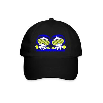 2 Chick Bird DJ Team Duo Mixer Party Music - Baseball Cap - black/black - Front