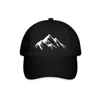 mountains - Baseball Cap - black/black - Front