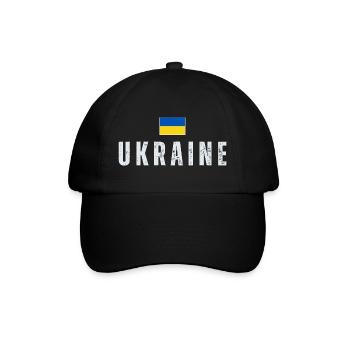 Drapeau ukrainien, fierté ukrainienne - Casquette classique - noir/noir - Devant