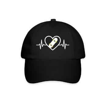 Skateboarding Heart Sport Urban Street Passion - Baseball Cap - black/black - Front