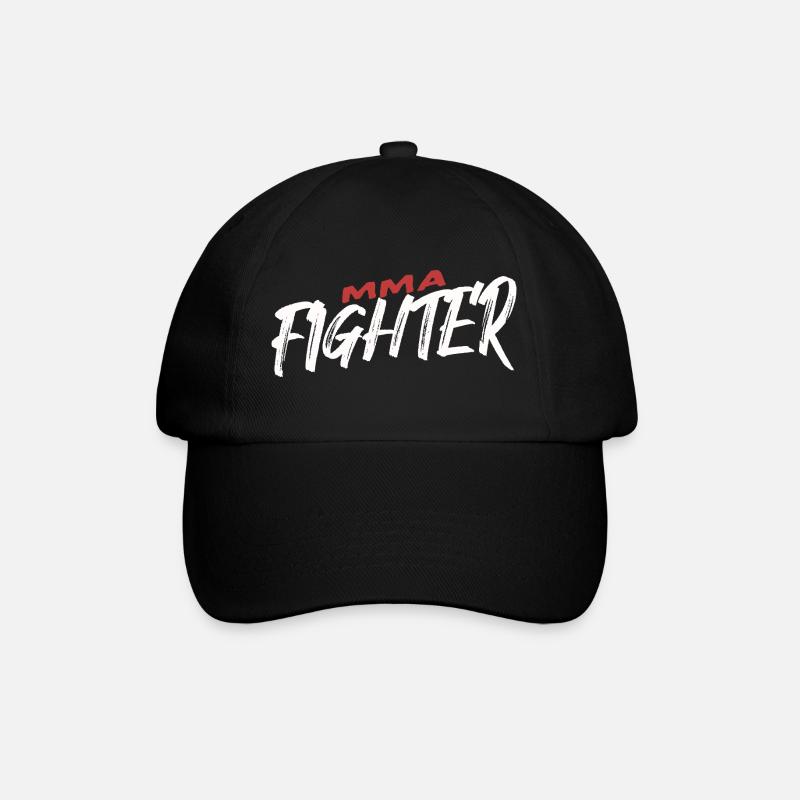 MMA Fighter Power Statement - Baseballkappe - Schwarz/Schwarz