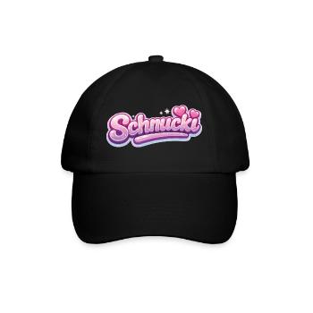 Schnucki Pink Bubble Font - Baseball Cap - black/black - Front