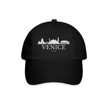 Venise, Italie, silhouette de Venise - Casquette classique - noir/noir - Devant
