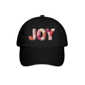 Joy Freude Patchwork Geschenk Frauen - Baseballkappe - Schwarz/Schwarz - Vorne