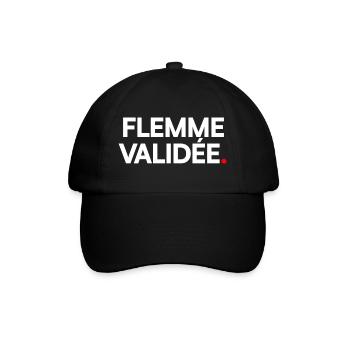 Flemme validée - Casquette classique - noir/noir - Devant