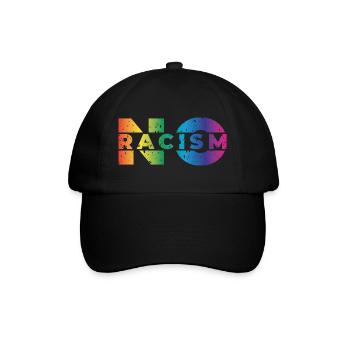 No Racism - Baseballkappe - Schwarz/Schwarz - Vorne