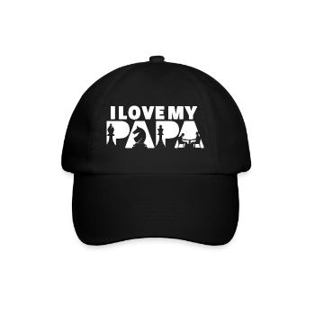 Funny Chess Player Life Pie Chart - Baseball Cap - black/black - Front