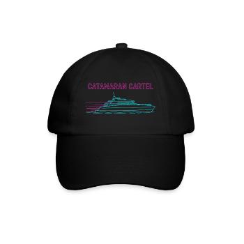 Synthwave Catamaran Cartel - Baseball Cap - black/black - Front