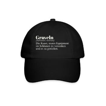 Graveln Definition - Baseballkappe - Schwarz/Schwarz - Vorne