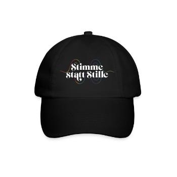 Stimme Statt Stille Shirt Für Aktivisten Toleranz - Baseballkappe - Schwarz/Schwarz - Vorne