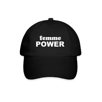 femme Power - Woman - Women - Women's Power - Women - Baseball Cap - black/black - Front
