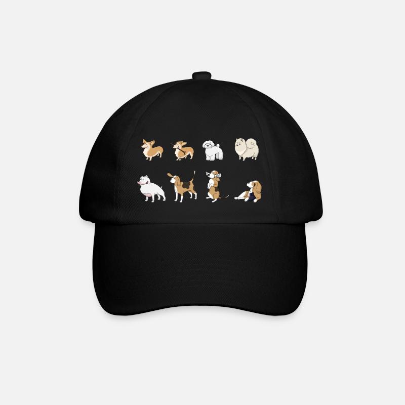 Hund - Baseballkappe - Schwarz/Schwarz