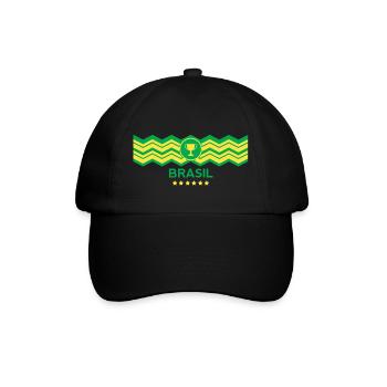 Campeão do mundo Brasil - Baseballkappe - Schwarz/Schwarz - Vorne
