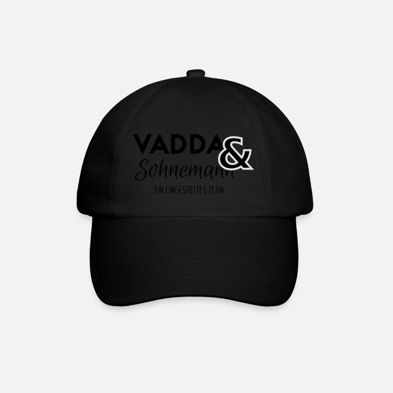 Vater und Sohn ein Team Geschenk Idee - Baseballkappe - Schwarz/Schwarz