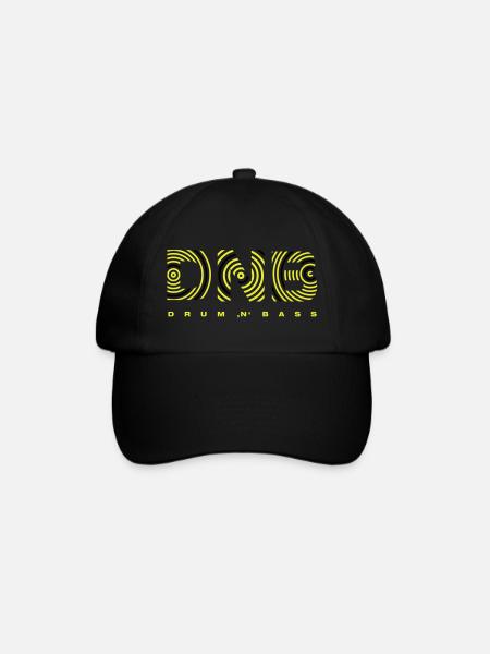 Drum 'n' Bass circle 2 - Baseball Cap - black/black