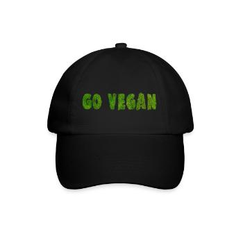 Go Vegan - Statement - Baseball Cap - black/black - Front