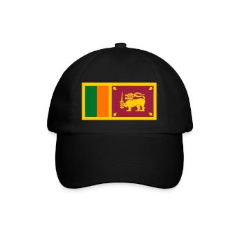 Sri Lanka flag - Baseball Cap - black/black - Front