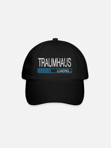 Traumhaus Loading Hausbau Richtfest Traumhaus - Baseballkappe - Schwarz/Schwarz