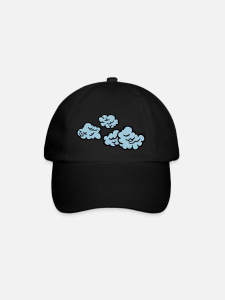 Wolken - Baseballkappe - Schwarz/Schwarz