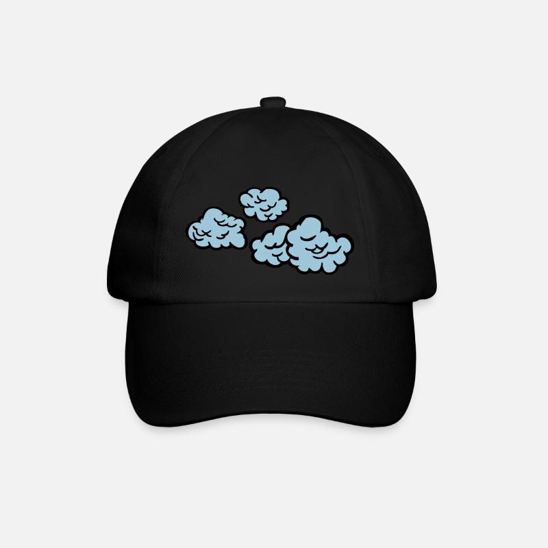 Wolken - Baseballkappe - Schwarz/Schwarz