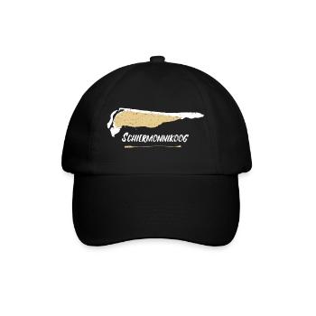 Schiermonnikoog | Vintage Landkarte Retro - Baseballkappe - Schwarz/Schwarz - Vorne