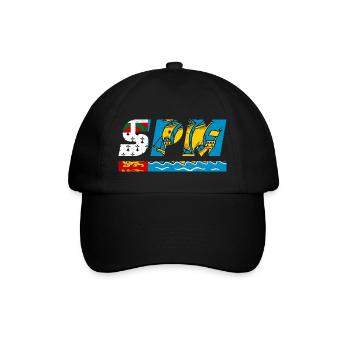 SPM flag flag Saint Pierre and Miquelon Island - Baseball Cap - black/black - Front