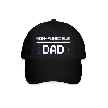 Non-Fungible Dad Token NFTs Crypto Art Father - Baseball Cap - black/black - Front