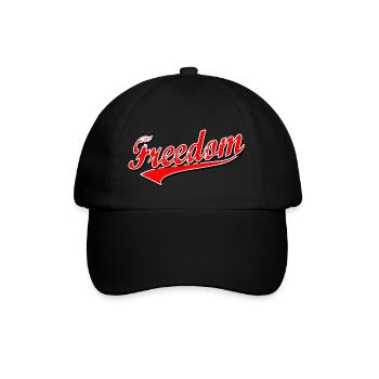 freedom free free shirt sticker cap cap cap - Baseball Cap - black/black - Front