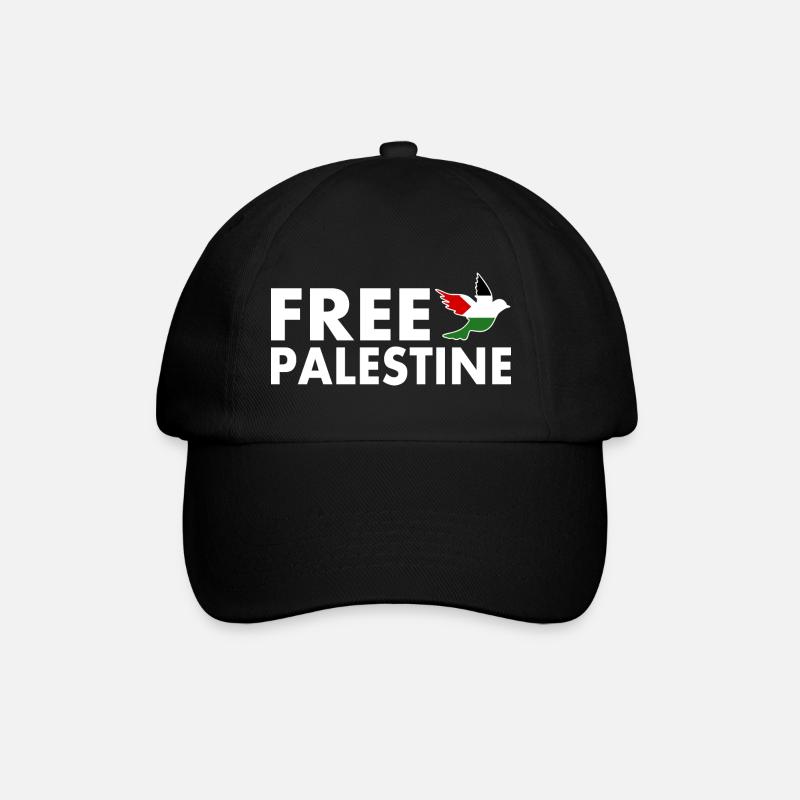 Free palestine - Baseballkappe - Schwarz/Schwarz
