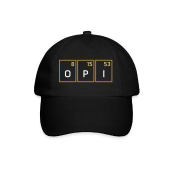 Sauerstoff, Phosphor, Iod - Baseballkappe - Schwarz/Schwarz - Vorne