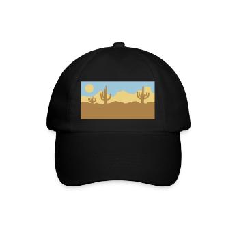 Paysage désertique Silhouette Skyline - Casquette classique - noir/noir - Devant