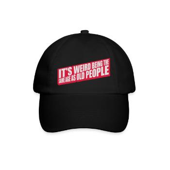 being old people age - Baseballkappe - Schwarz/Schwarz - Vorne