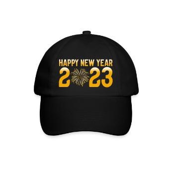 3 Happy new year 2023 - Baseball Cap - black/black - Front
