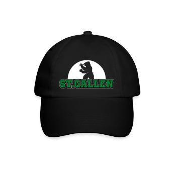 St Gallen - Baseballkappe - Schwarz/Schwarz - Vorne
