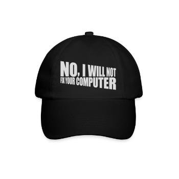 Ne pas réparer votre ordinateur - Casquette classique - noir/noir - Devant