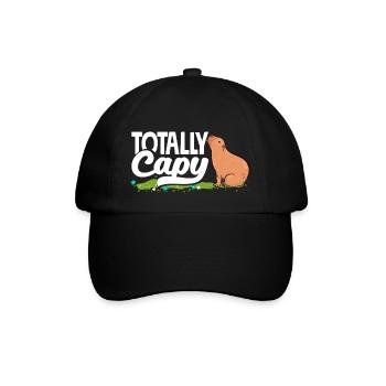 Capybara rongeur totalement capy - Casquette classique - noir/noir - Devant