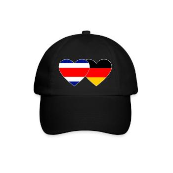 Costa Rica Allemagne Flag Heart - Casquette classique - noir/noir - Devant