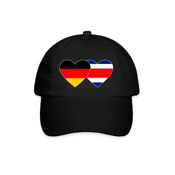 Germany Costa Rica Flag Heart - Baseball Cap - black/black - Front