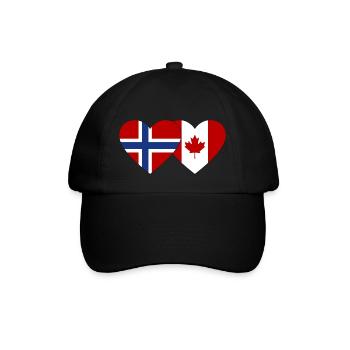 Norvège Canada Flag Heart - Casquette classique - noir/noir - Devant