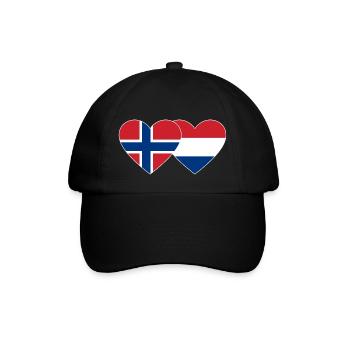 Norway Holland Flag Heart - Baseball Cap - black/black - Front
